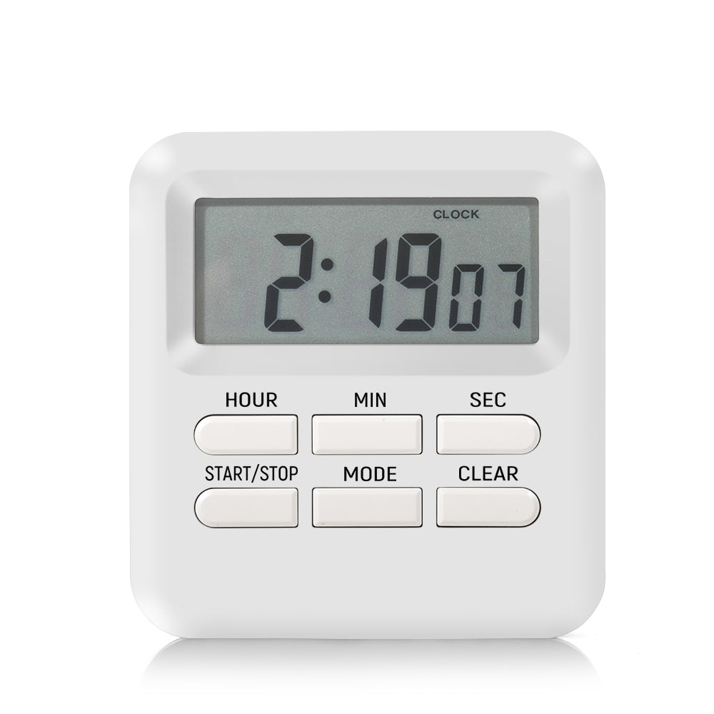 Magnetic LCD Digital Kitchen Timer Countdown Count Down White - Eastlakes Electronics